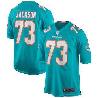 mens nike austin jackson aqua miami dolphins player game jer